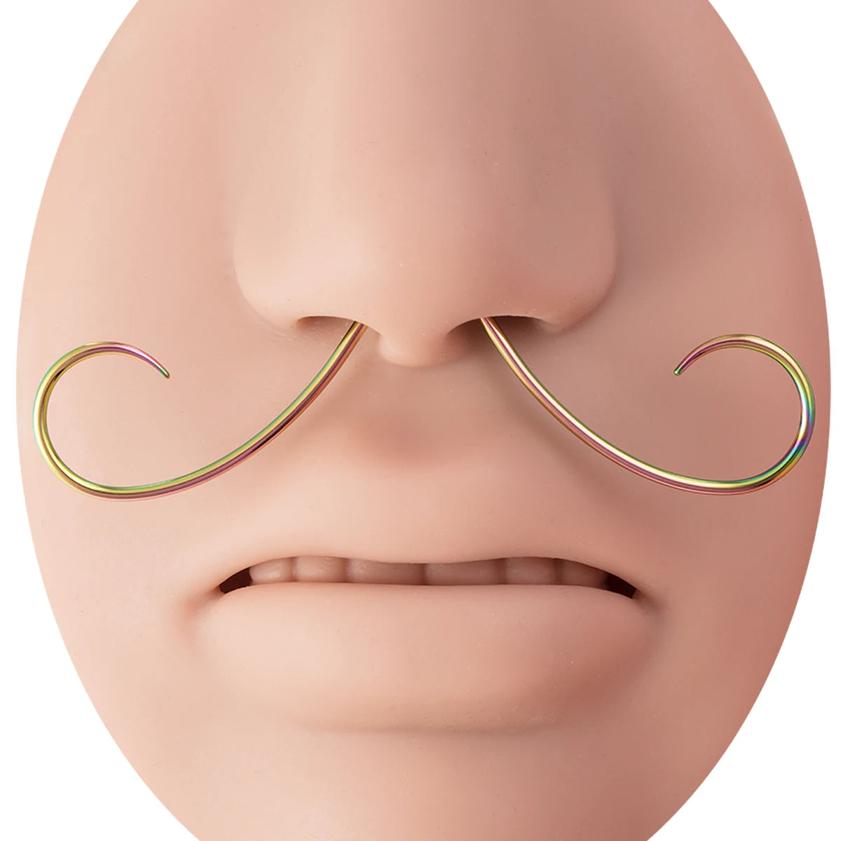 1pc Whisker Septum Piercing Jewelry for Women Stainless Steel Mustache Nose Septum Rings Fashion Body Jewelry 16G