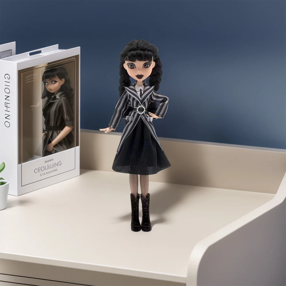 Wednesday Doll, Rave’N Wednesday Collectible in Black Gothic Gown Inspired by Dance Scene, Premium Accessories & Doll Stand