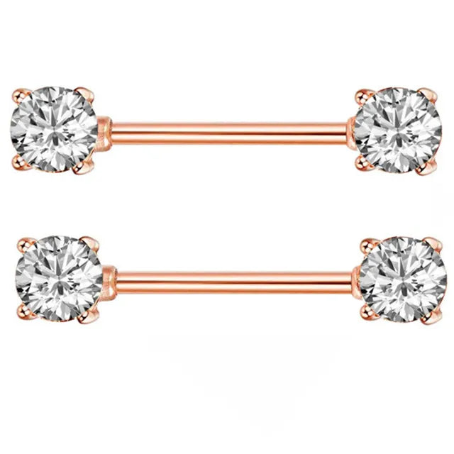 Stainless Steel Crown Nipple Piercing Set Heart Nipple Jewelry Bulk Crystal Nipple Ring Lot Piercing Pezon Body Jewelry Pack