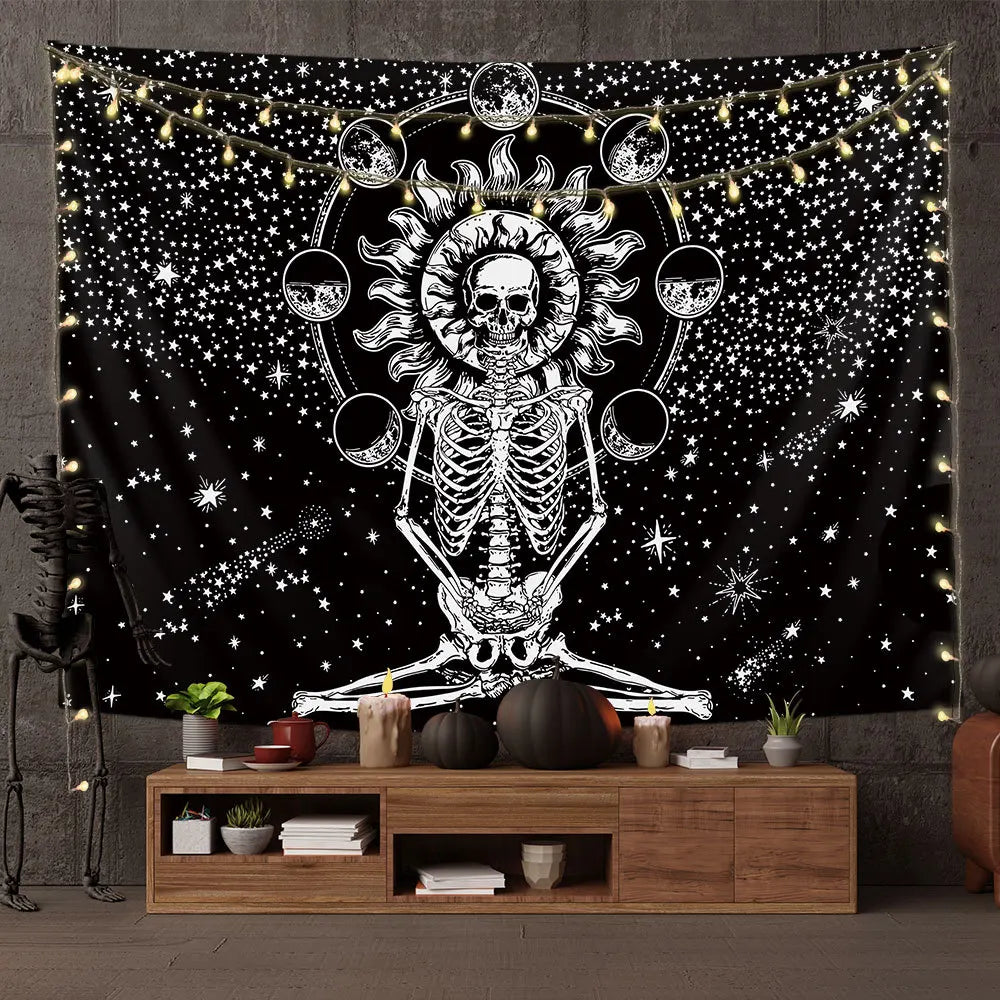 Home Decoration Skull Art Tapestry Wall Hanging Psychedelic Art Tapestry Suitable for Bedroom Living Room Decoration 230x180cm