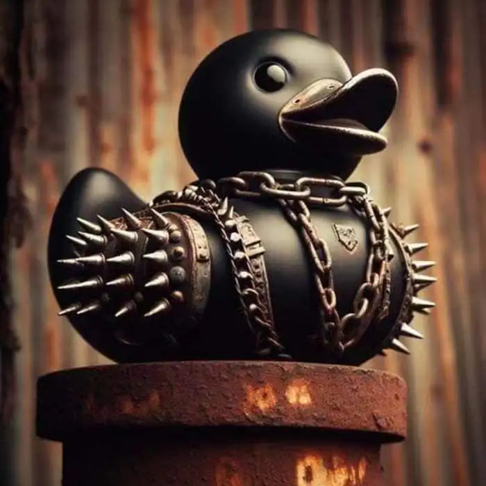 New Duck Statue Gothic Sculpture Punk Animal Figurine Resin Desk Decoration Collectible Figurines Satan Duck Tabletop Ornaments