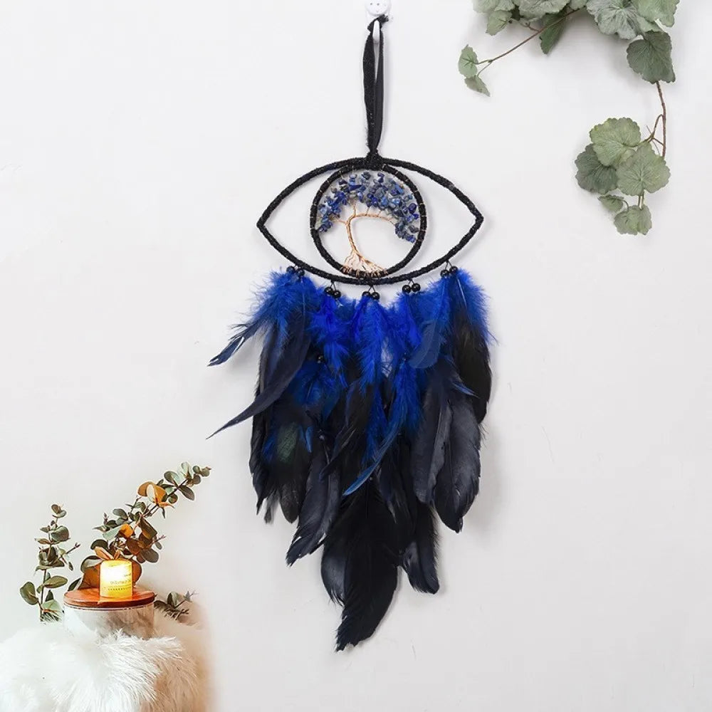 Evil Eye Dream Catcher For Bedroom With Lights Wall Hanging Dream Catchers Witch Dark Decor Gothic Wall Dreamcatchers Craft Gift