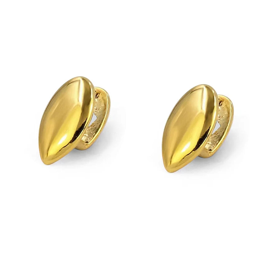 HipHop Classic Single Teeth Grillz Golden Tooth Caps Decor 14K Gold Plated Dental Grills Body Jewelry For Women Men