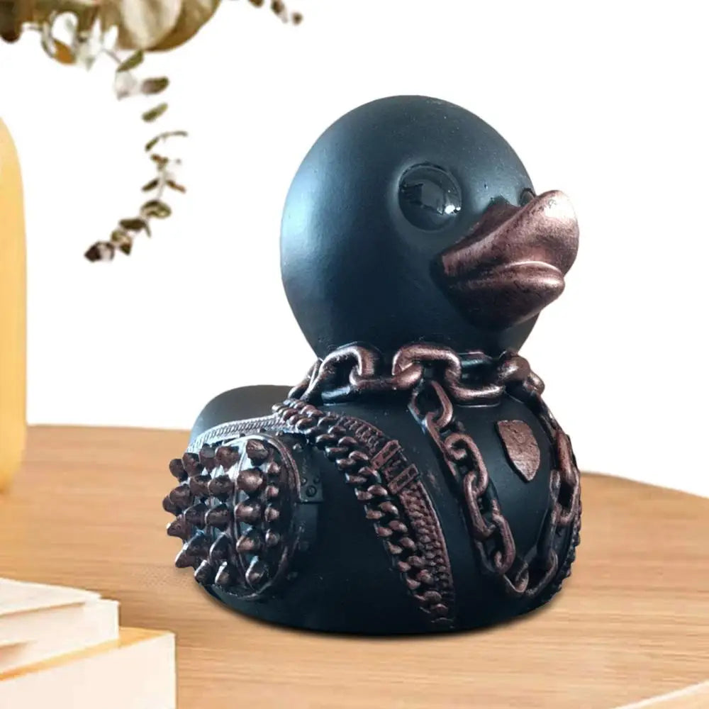 Duck Statue Indoor Gothic Sculpture Punk Animal Figurine Resin Statues Desk Decor Collectible Figurines Satan Duck Decoration