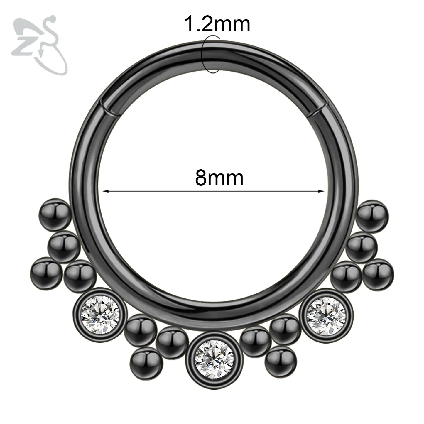 ZS 1 Piece Punk Stainless Steel Nose Ring Men Women Pumpkin Bat Septum Piercings Hallowmas Cartilage Helix Piercing Body Jewelry