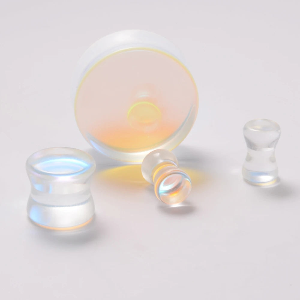 1 Piece Glass Double Flare Solid Ear Plug Expander AB Colorful Flat Ear Gauge Tunnel Body Piercing Jewelry 6mm-25mm