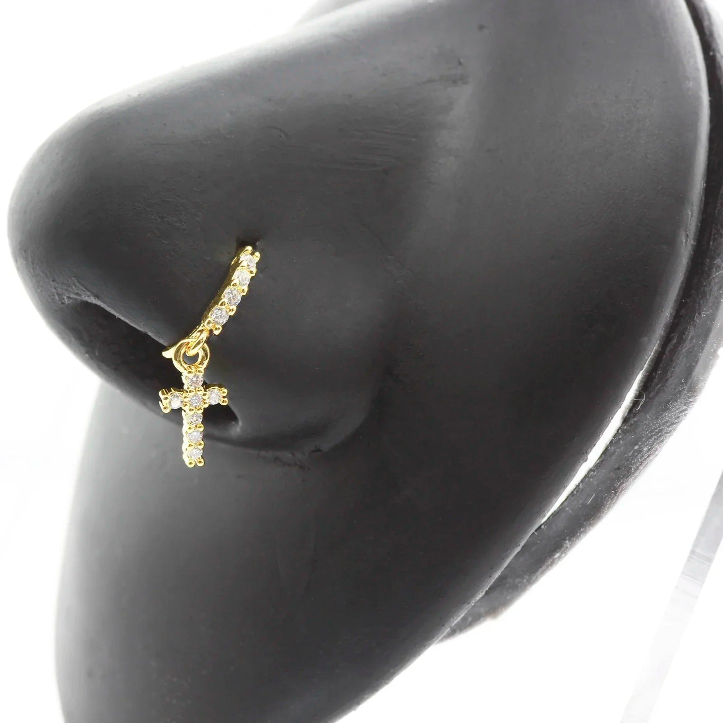 20G Gem Dangle Nose Rings for Women heart dangle Nose Piering Jewelry body jewelry