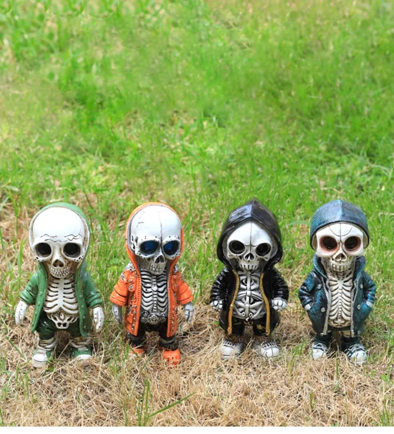 Skeleton Doll Resin Jewelry Character Statue Home Creative Cool Room Decor Panel Trendy Street Decoration Personalised Retro
