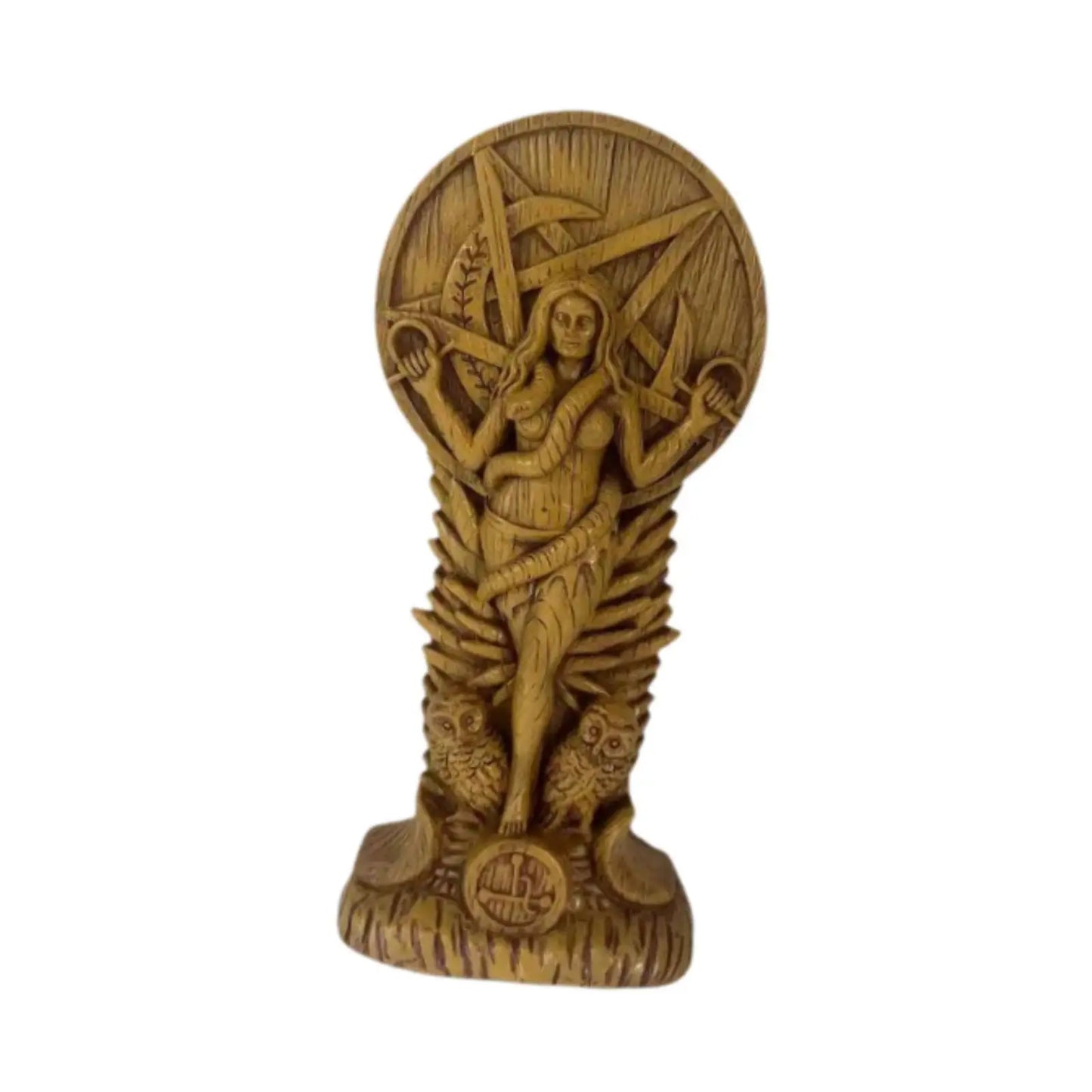 Resin Snake Woman Statue Goddess Witch Statue Resin Figurine for Office Living Room Desk Home Decor Ornament