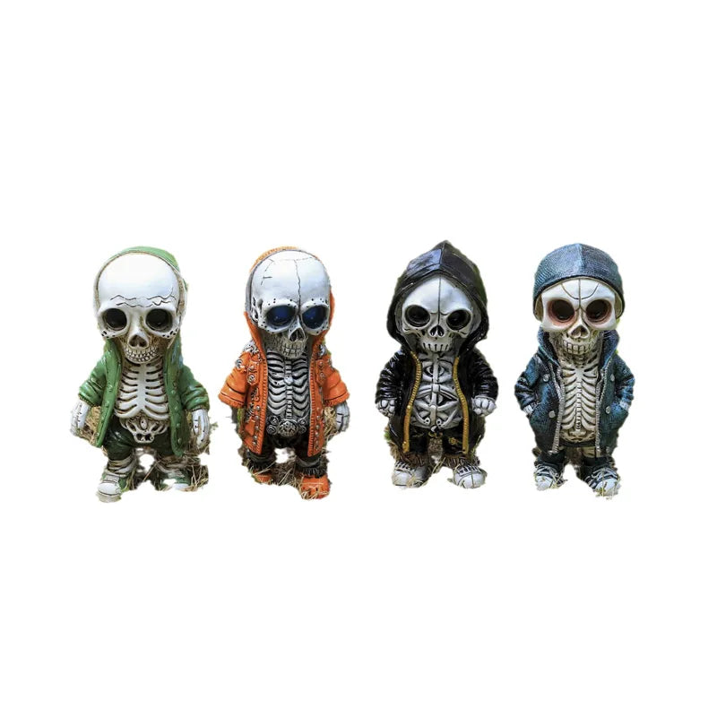 Skeleton Doll Resin Jewelry Character Statue Home Creative Cool Room Decor Panel Trendy Street Decoration Personalised Retro