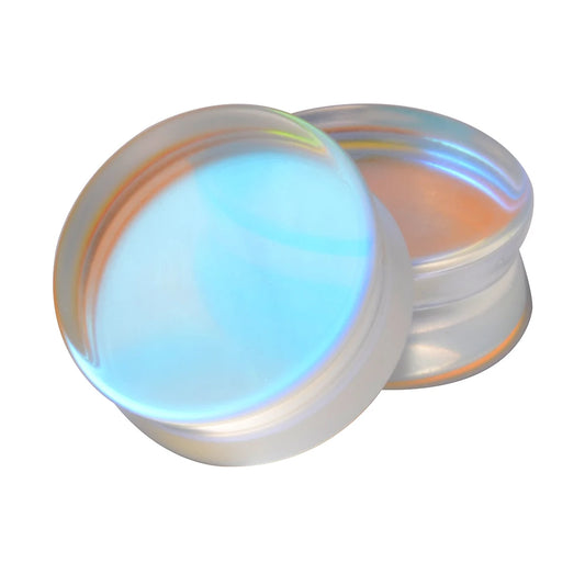 1 Piece Glass Double Flare Solid Ear Plug Expander AB Colorful Flat Ear Gauge Tunnel Body Piercing Jewelry 6mm-25mm