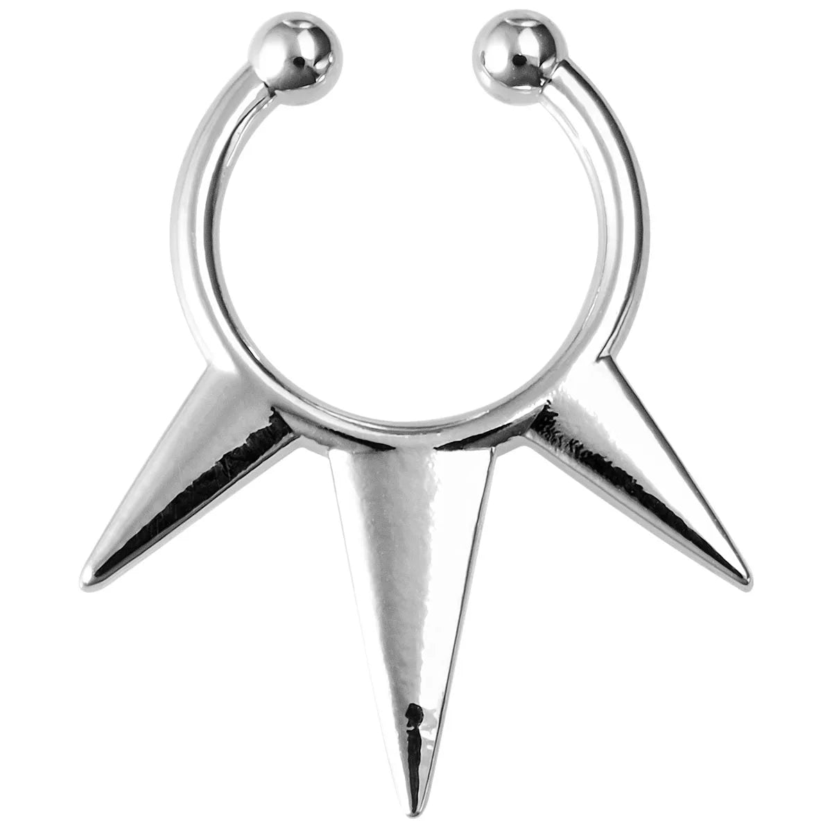 1-3pcs Fake Clip on Nose Rings Hoop Septum Non Piercing Nose Cuff Stainless Steel Horseshoe Punk for Men Women Body Jewelry
