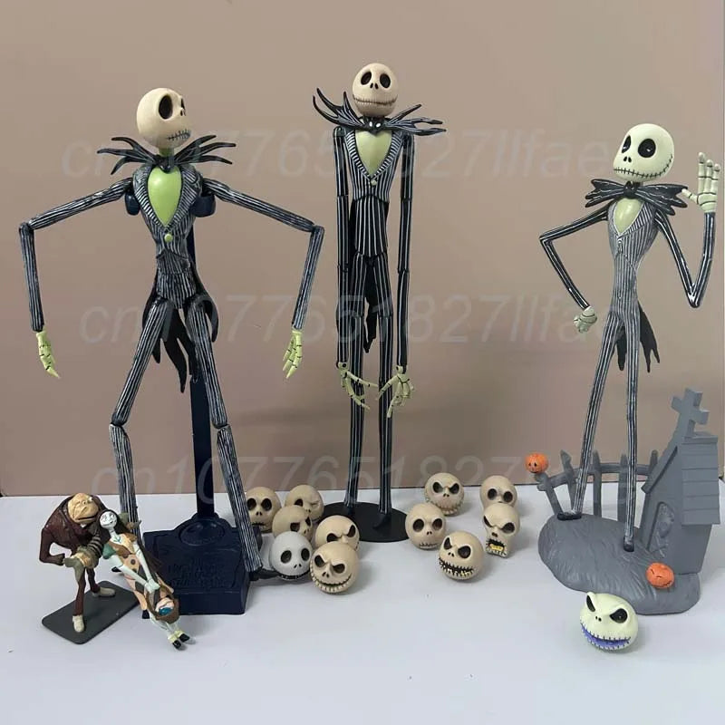 The Nightmare Before Christmas Jack Skellington Action Figure 12 Face Jack Jack Chair Special Version Model Toys Christmas Gift