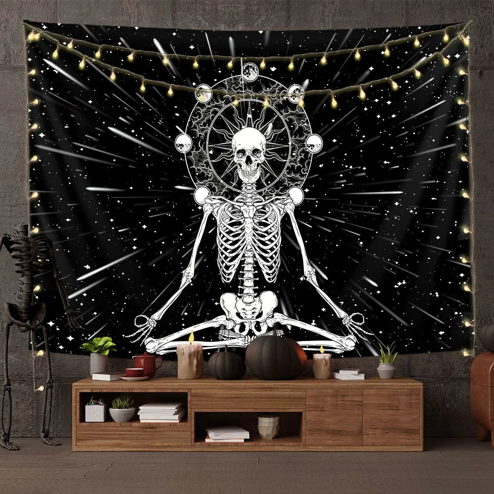 Home Decoration Skull Art Tapestry Wall Hanging Psychedelic Art Tapestry Suitable for Bedroom Living Room Decoration 230x180cm
