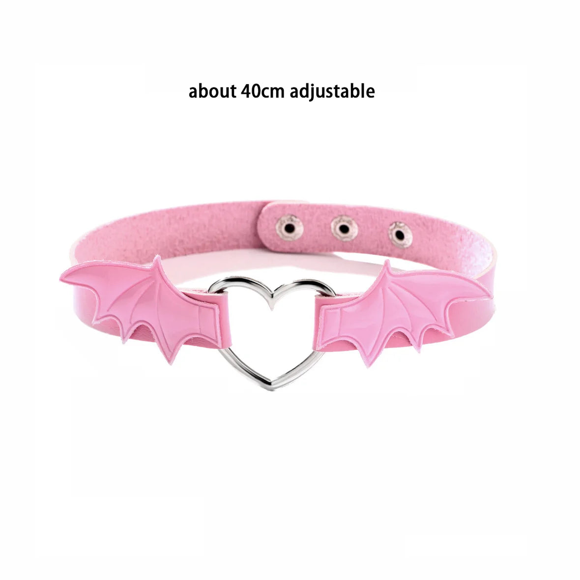 Pink Sexy Trendy Rock Gothic Collar Necklaces Jewelry Gothic Leather Heart Rivets Harajuku Punk Choker Necklace for Women Gift