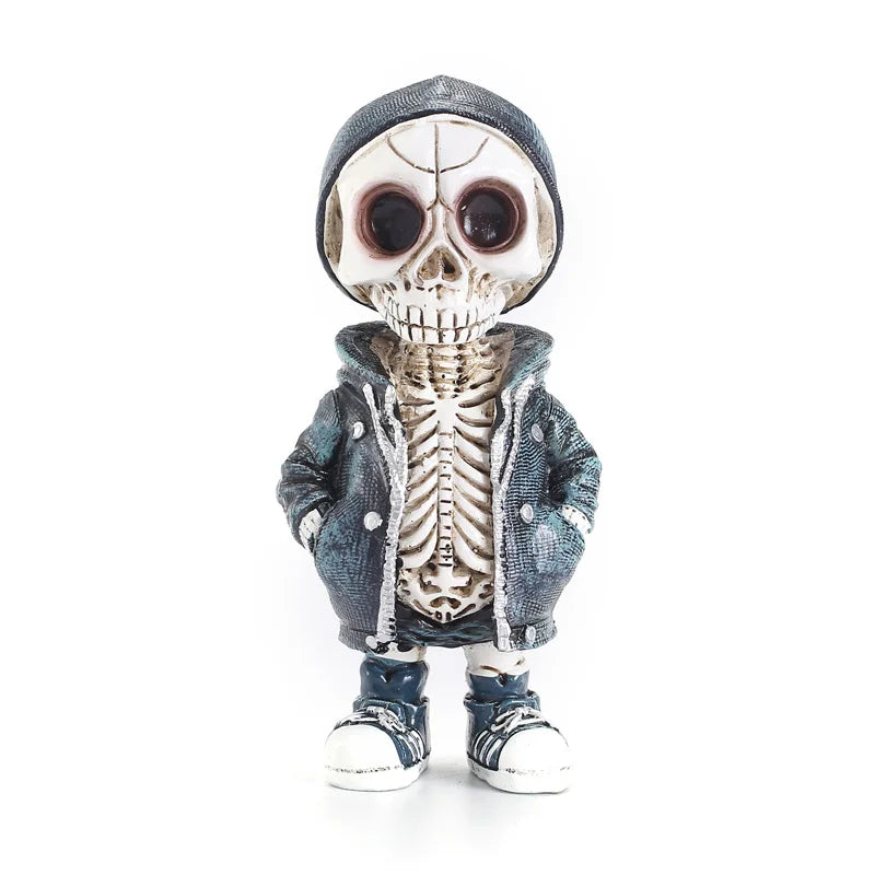 Skeleton Doll Resin Jewelry Character Statue Home Creative Cool Room Decor Panel Trendy Street Decoration Personalised Retro