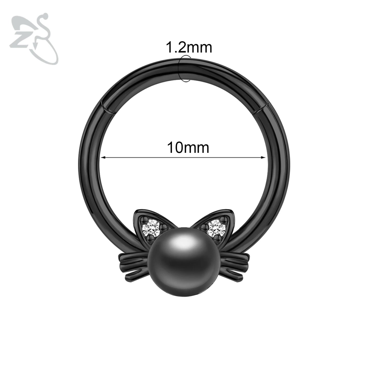 ZS 1 Piece Punk Stainless Steel Nose Ring Men Women Pumpkin Bat Septum Piercings Hallowmas Cartilage Helix Piercing Body Jewelry