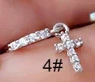 20G Gem Dangle Nose Rings for Women heart dangle Nose Piering Jewelry body jewelry