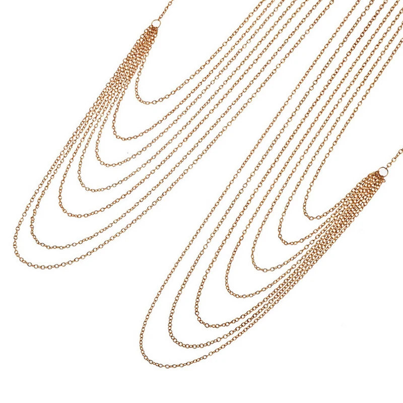 Hot Sexy Body Chain Necklaces Tassel Alloy Long Necklace Female Fashion Jewelry