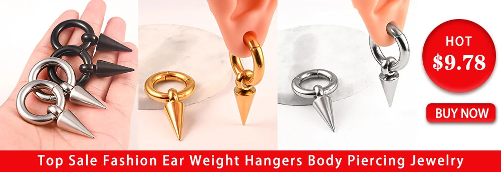 Vankula 2PCS New Round Spiral Saddle Plugs Hangers for Stretched Lobe Ear Tunnels Gauges Plugs Piercing Body Jewelry