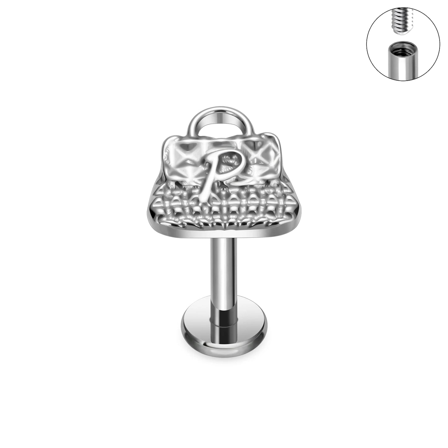 16G G23 Titanium Labret Helix Tragus Daith Cartilage Piercing Ear Stud Earrings for Women Internal Thread