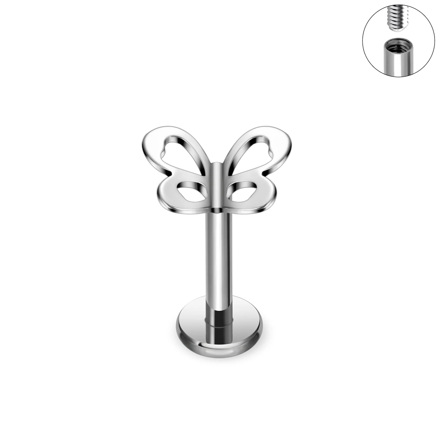 16G G23 Titanium Labret Helix Tragus Daith Cartilage Piercing Ear Stud Earrings for Women Internal Thread