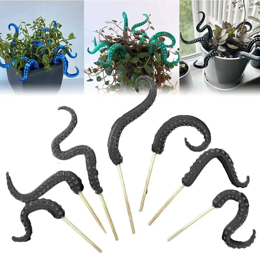 Sea Tentacle 7-piece Set Resin Decoration Tentacle Plant Post Decoration Octopus Plant Post Flowerpot Decoration