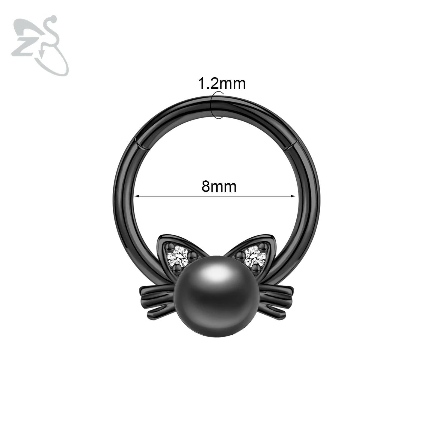 ZS 1 Piece Punk Stainless Steel Nose Ring Men Women Pumpkin Bat Septum Piercings Hallowmas Cartilage Helix Piercing Body Jewelry