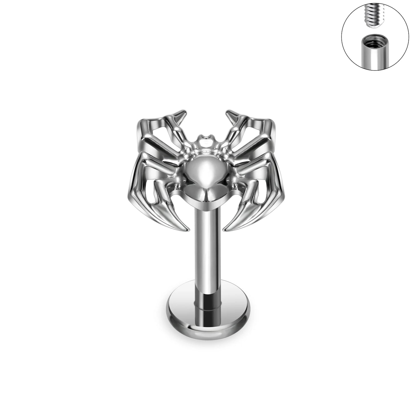 16G G23 Titanium Labret Helix Tragus Daith Cartilage Piercing Ear Stud Earrings for Women Internal Thread