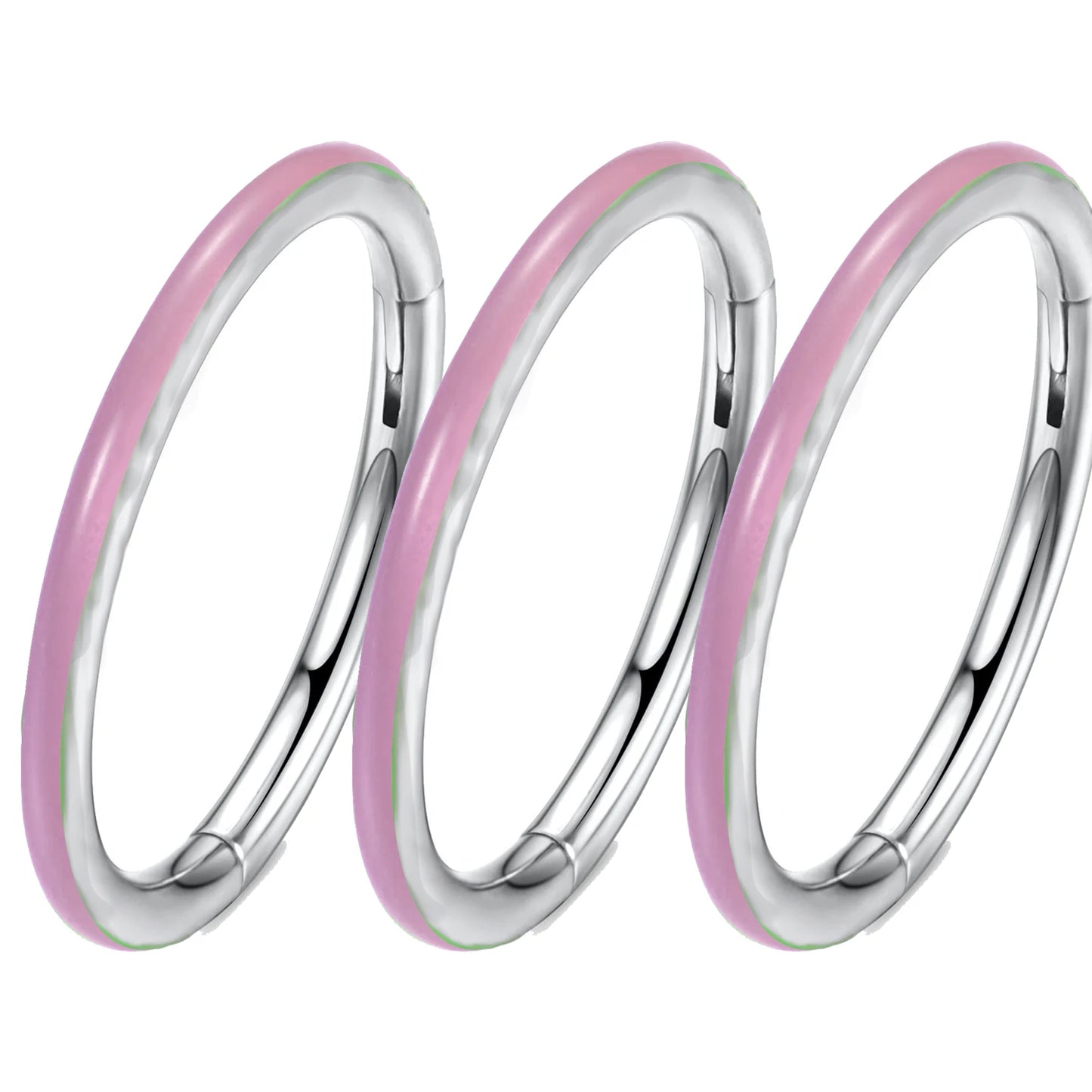 1-3PCS Hinged Nose Ring Hoop Septum Hoop  Ring Tragus Rook Ring Piercing Jewelry Lip Labret Ring Clicker Cartilage Earrings