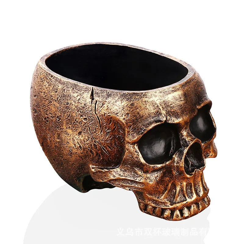 Resin Skull Heads for Halloween Decoration Resin Crafts Fun Punk Style Decorations Skull Sculpture For Halloween Gift