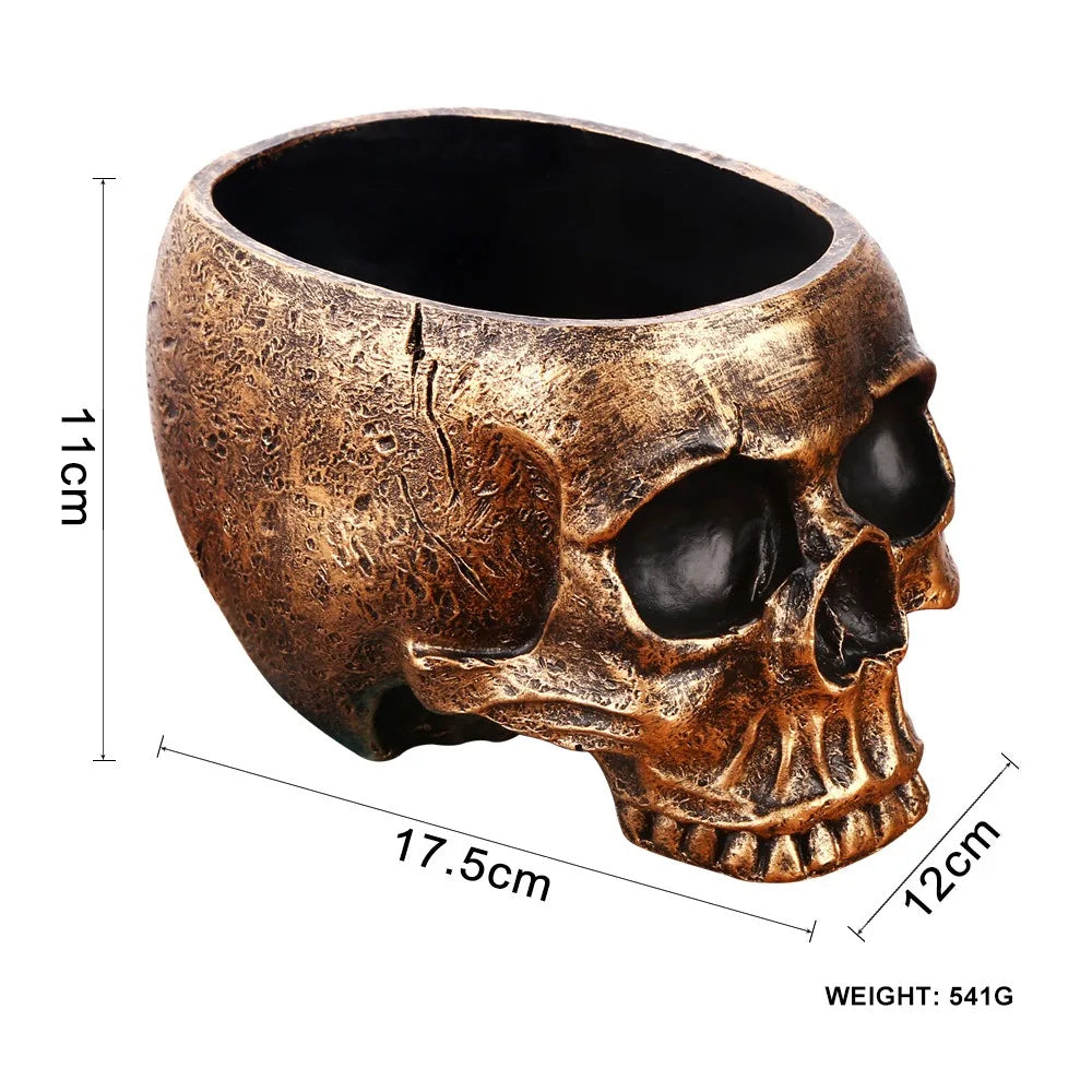 Resin Skull Heads for Halloween Decoration Resin Crafts Fun Punk Style Decorations Skull Sculpture For Halloween Gift