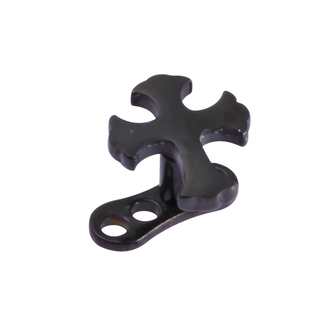 1pc Cross Fox Alien Micro Dermal Anchor Jewelry for Women Stainless Steel Micro Dermal Piercing Elegant Dermal Piercing Jewelry
