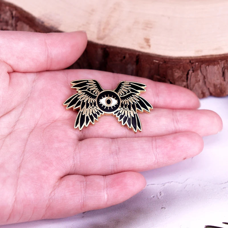 Ophanim Seraphim Enamel Pin Mythology Gothic Art Badge Religious Imagery Pin Jewelry