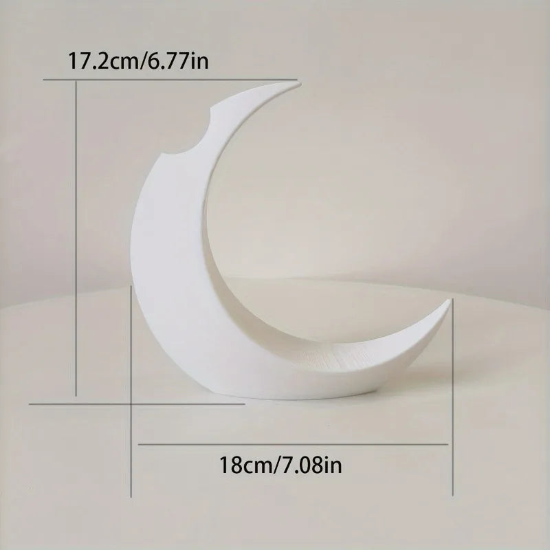 3D Printed Dried Flowers Vase Artificial Flower Pot Arrangement Gothic Moon Vase for Home Decor Creative Gift Desktop Ornament