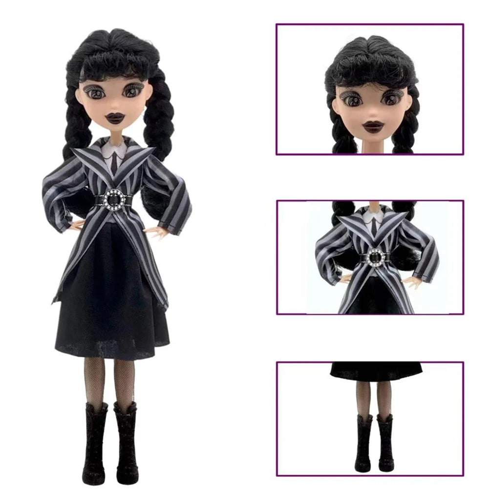 Wednesday Doll, Rave’N Wednesday Collectible in Black Gothic Gown Inspired by Dance Scene, Premium Accessories & Doll Stand