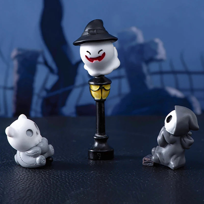 Halloween Ghost Devil Wizard Figurine Miniature Landscape Decoration DIY Home Decoration Accessories Desktop Small Ornament Gift