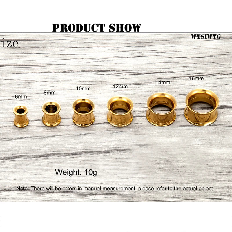 6-16mm Stainless Steel Ear Tunnels