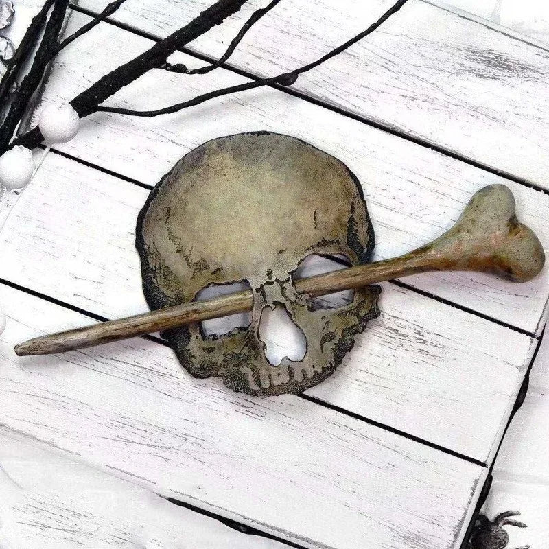 Death Moth/Skull Hair Pin Halloween Retro Decorative Hair Clip Bronze Skull Moth Women Fashion Retro Punk