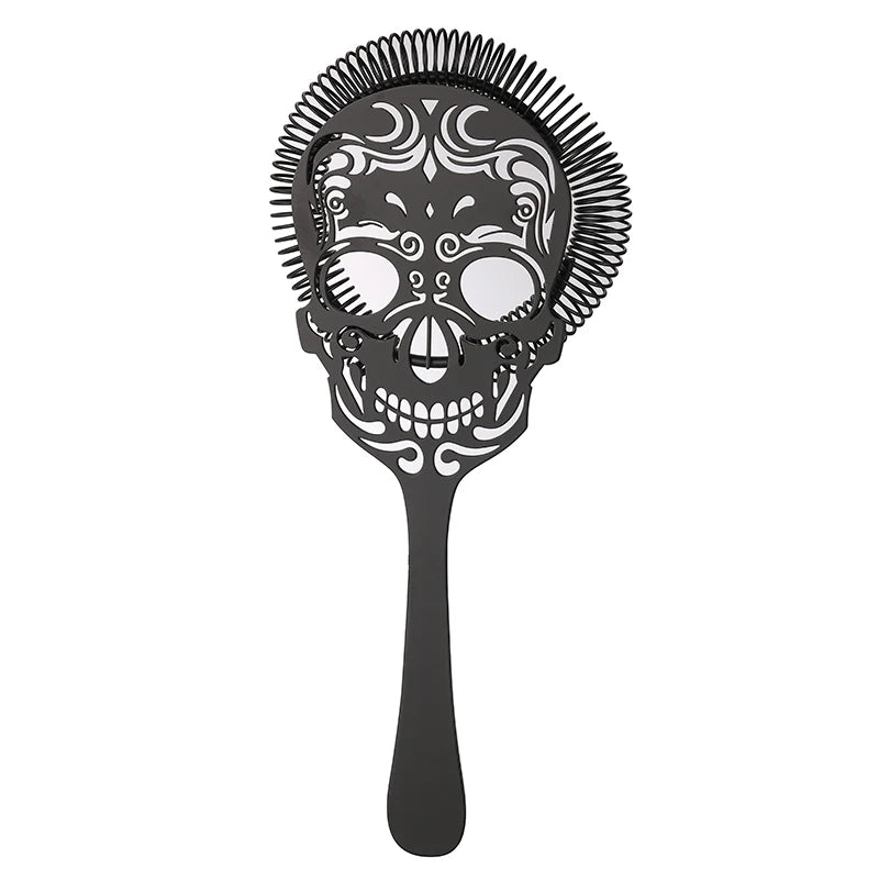 Cocktail Strainer Hawthorne Strainer with Skull Pattern Stainless Steel