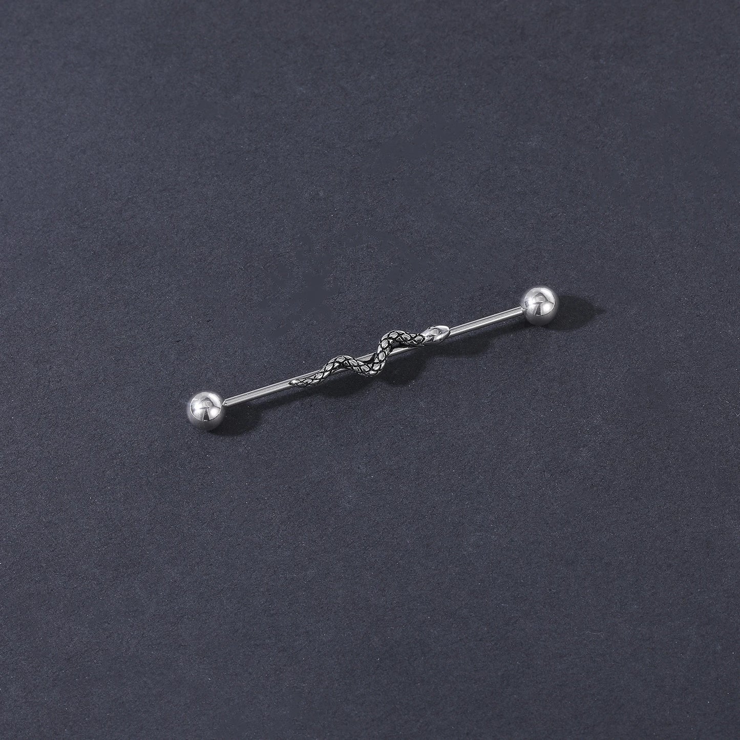 AOEDEJ Industrial Piercing Earring Women Stainless Steel Helix Ear Piercing Dragon Snake Long Earring Jewelry Barbell Earring